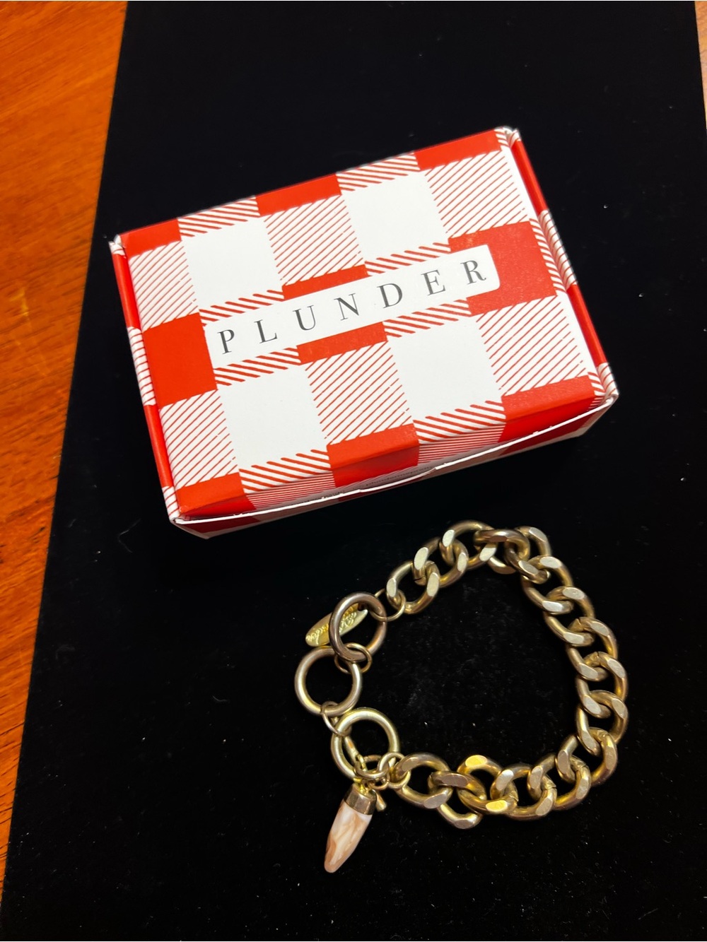 Plunder gold toned chain bracket